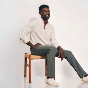 FAHERTY Men's Stretch Terry Jeans Sz 40 NWOT Slate Gray‎ Slim Straight Leg